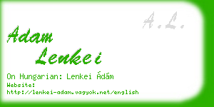adam lenkei business card